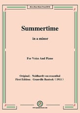 Summertime (Sommerlied),in a minor Vocal Solo & Collections sheet music cover